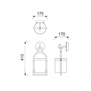 Aplique de pared de exterior Maya