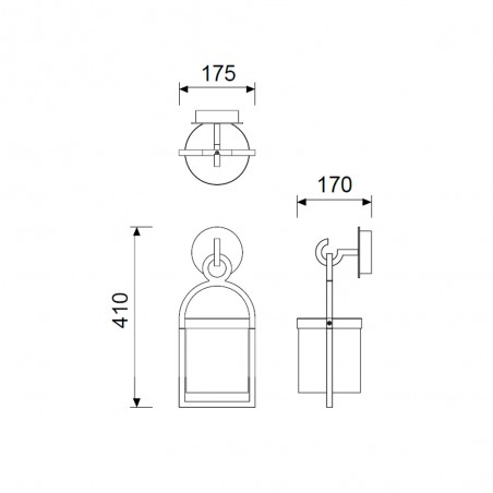 Aplique de pared de exterior Maya