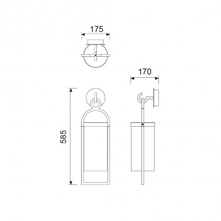 Aplique de pared de exterior Maya II