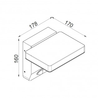 Aplique de exterior con sensor LED Copper II (20W)