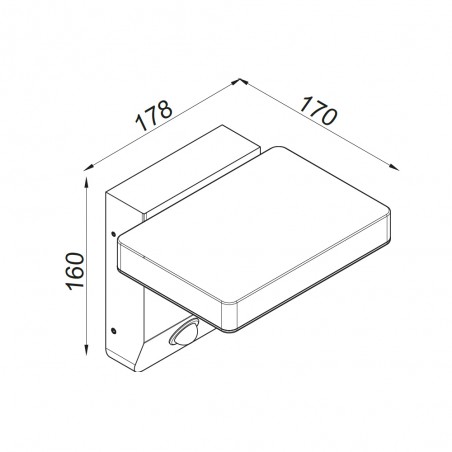 Aplique de exterior con sensor LED Copper II (20W)