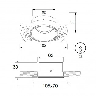 Empotrable de techo Lances