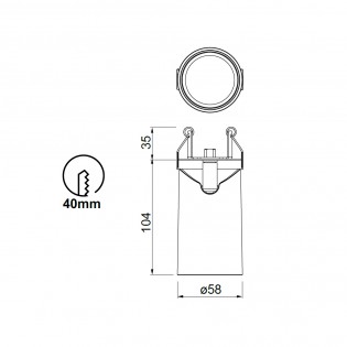 Foco de techo empotrable Sal
