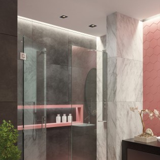 Empotrable de techo para baños Tavira Cuadrado