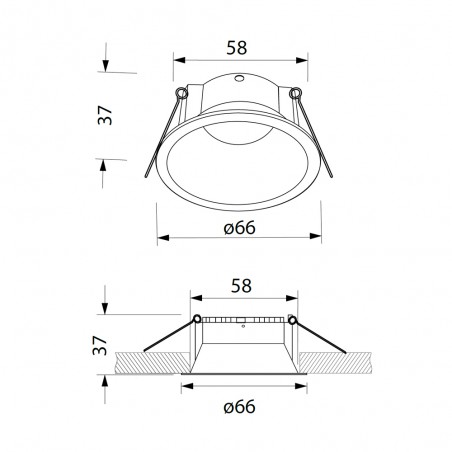 Empotrable ded techo para exterior Kiel