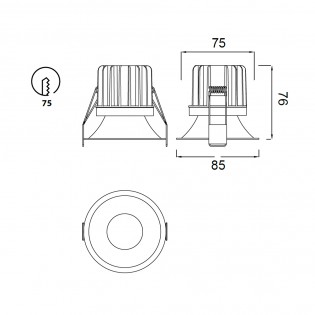 Empotrable de techo para exterior LED Rombok CCT