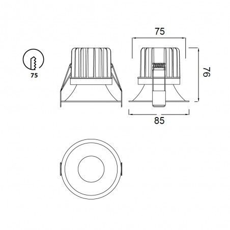 Empotrable de techo para exterior LED Rombok CCT