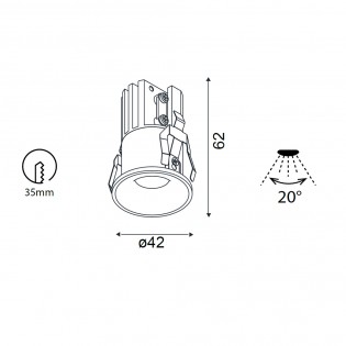 Empotrable de techo para exterior LED Hurgada (7W)
