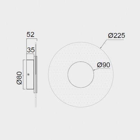 Aplique de pared LED Venus (9W)