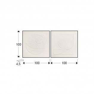 Set of 2 Bas-relief picture Albos (100x100cm.)