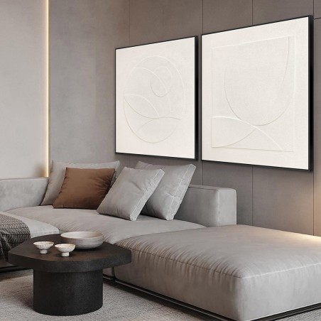 Set de 3 cuadros bajorrelieves Albos (100x100cm.)