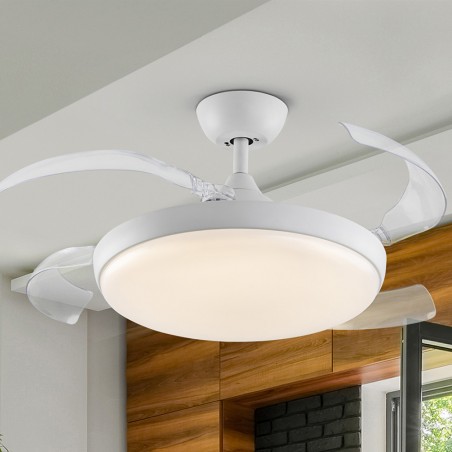 LED Ceiling fan retractable blades Venturi CCT Dim (36W)