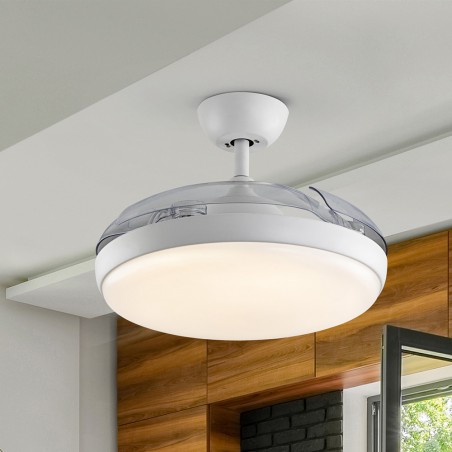 LED Ceiling fan retractable blades Venturi CCT Dim (36W)
