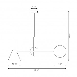 Celing lamp Semra Black (2 lights)