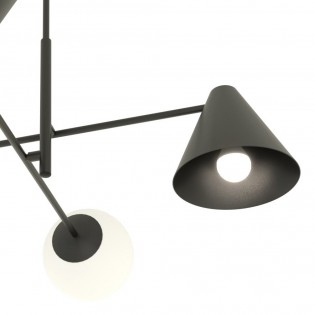 Lámpara de techo Semra Negro (4 luces)