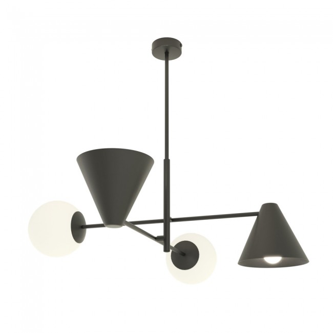 Lámpara de techo Semra Negro (4 luces)