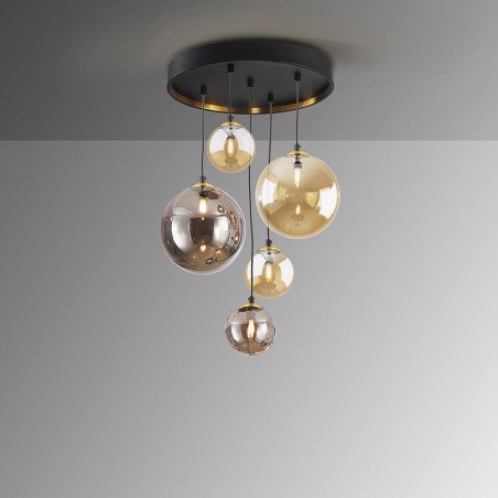 Cluster Pendant Lamp Dark (5 lights)