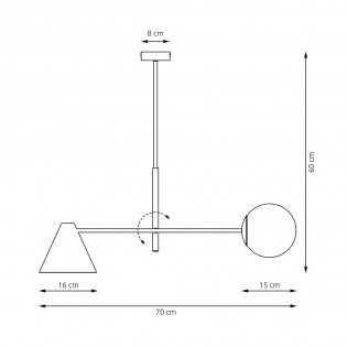 Celing lamp Semra White (2 lights)