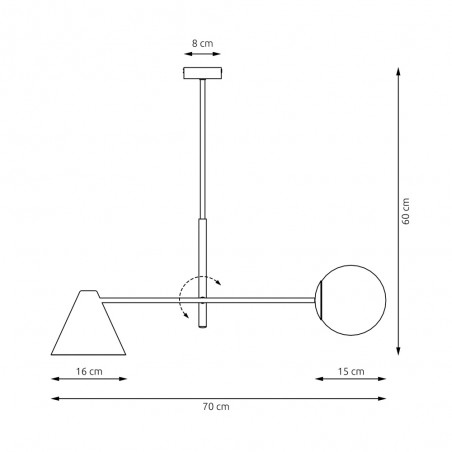 Celing lamp Semra White (2 lights)