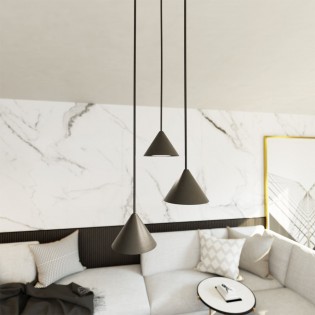 Pendant lamp Lout II Black (3 lights)