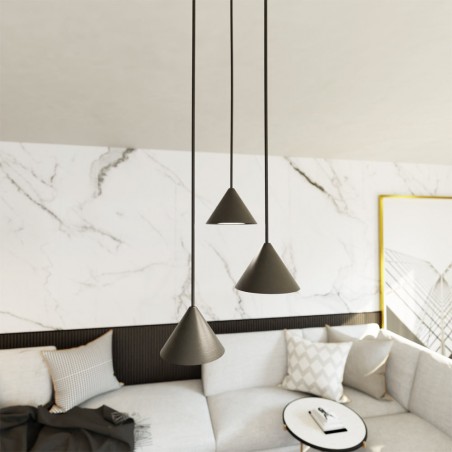 Pendant lamp Lout II Black (3 lights)
