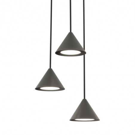 Pendant lamp Lout II Black (3 lights)