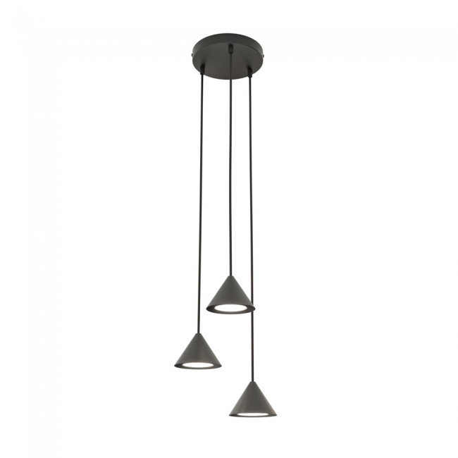 Pendant lamp Lout II Black (3 lights)