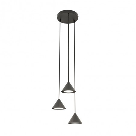 Pendant lamp Lout II Black (3 lights)