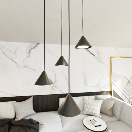 Pendant lamp Lout II Black (4 lights)
