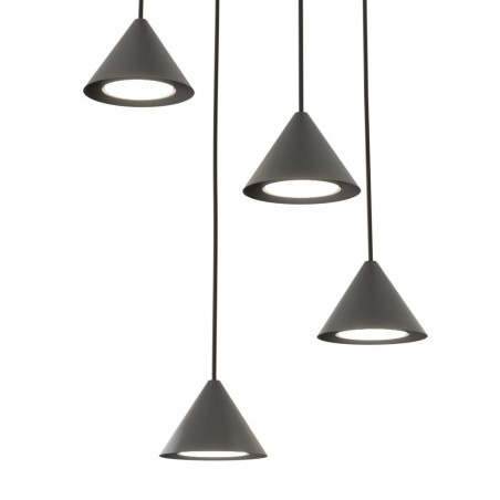 Pendant lamp Lout II Black (4 lights)