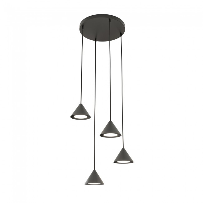 Pendant lamp Lout II Black (4 lights)