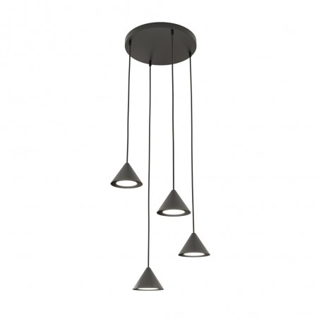 Pendant lamp Lout II Black (4 lights)