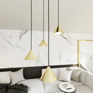 Pendant lamp Lout II Gold (4 lights)