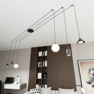 Ceiling lamp Madri Black (6 lights)