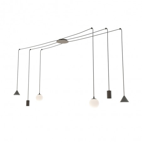 Ceiling lamp Madri Black (6 lights)