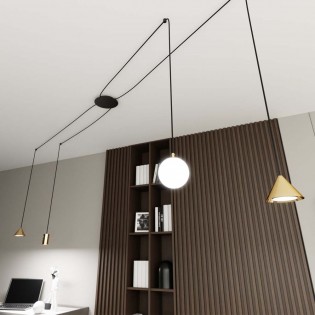 Lámpara de techo Oro Negro (4 luces)