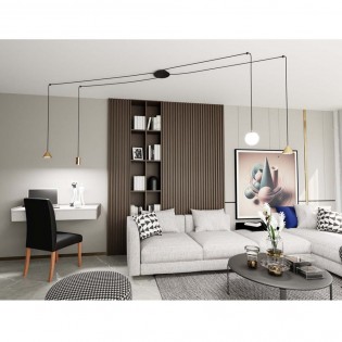 Lámpara de techo Oro Negro (4 luces)