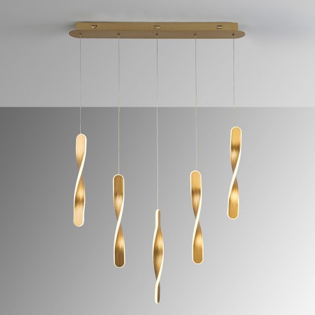 LED Pendant Lamp Twist (5x10W)