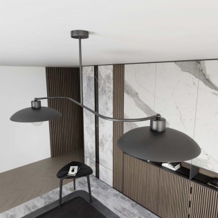 Flush light Ribas Black (2 lights)