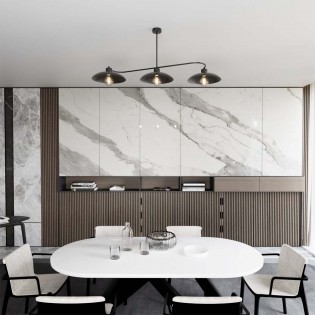Flush light Ribas Black (3 lights)
