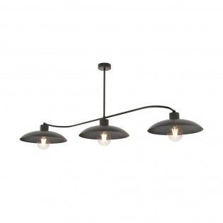 Plafón de techo Ribas Negro (3 luces)