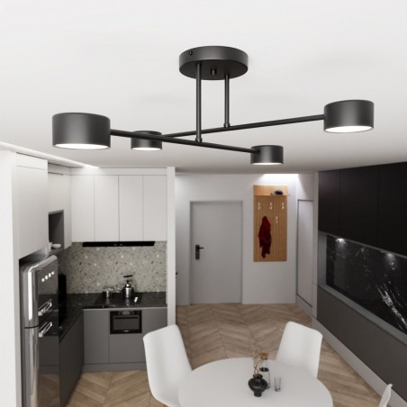 Flush light Tanfa Black (4 lights)