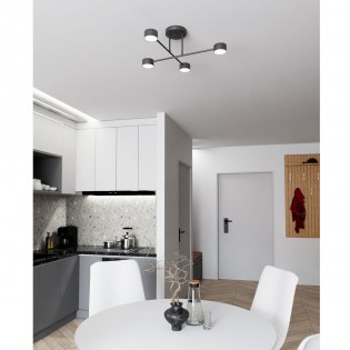 Flush light Tanfa Black (4 lights)