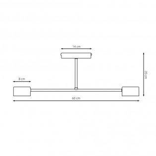 Plafón de techo Tanfa Blanco (2 luces)
