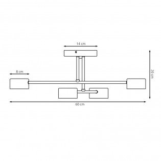Flush light Tanfa White (4 lights)
