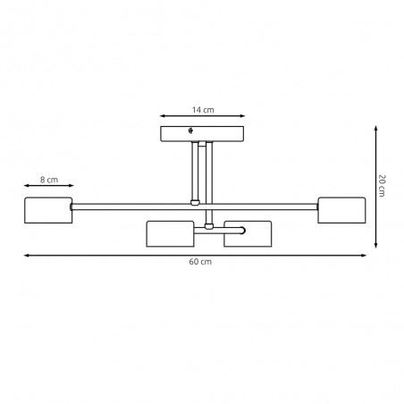 Flush light Tanfa White (4 lights)