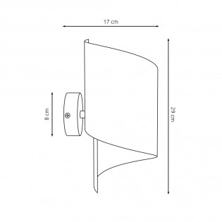 Wall lamp Umaki Black