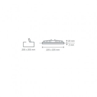 Downlight LED Extra Slim 20W (grau) - Wonderlamp