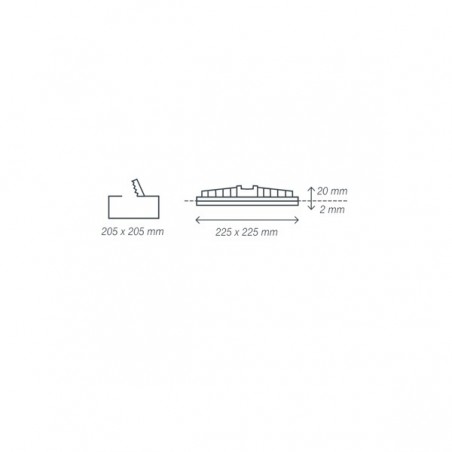 Downlight LED Extra Slim 20W (grau) - Wonderlamp