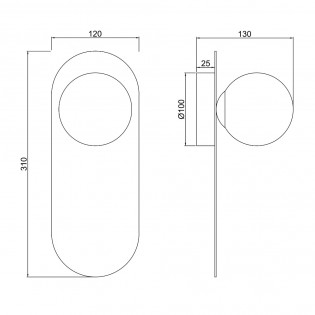 Aplique de pared Bao